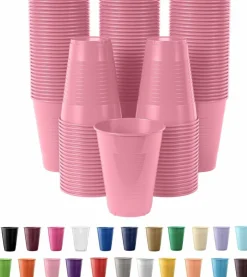 Exquisite Party Solids 12 Oz Plastic Cups – 100 Pack Disposable Cups for Parties & Events | Durable Plastic Party Cups | Bulk Drink Cups for Soda, plastic cup | Recyclable Disposable Cups for Everyday Use & Celebrations