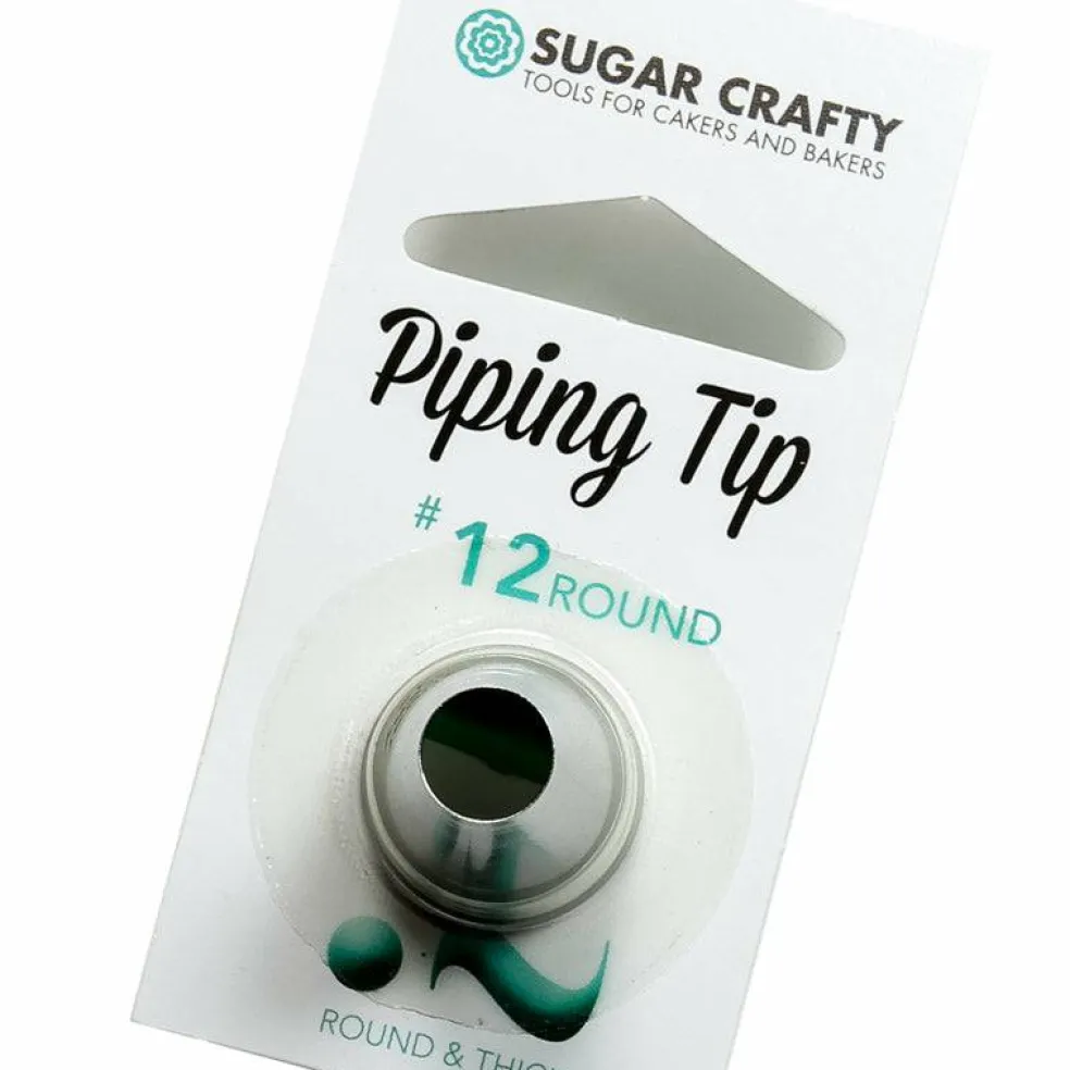 Extra-Large Dots & Bold Lines Piping Tip #12 - Sugar Crafty Stainless Steel Decorating Tube