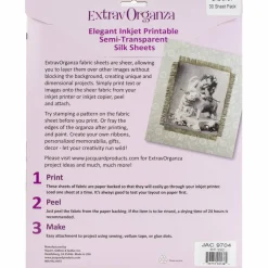 ExtravOrganza Silk Ink Jet Fabric Sheets, 8.5" x 11"
