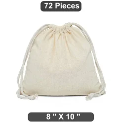 Extra 8" x 10" Plain Cotton Muslin Pouch