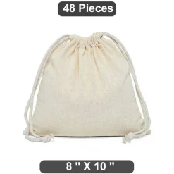 Extra 8" x 10" Plain Cotton Muslin Pouch
