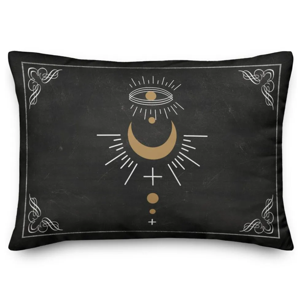 Eye Moon Boarder 2 14" x 20" Throw Pillow