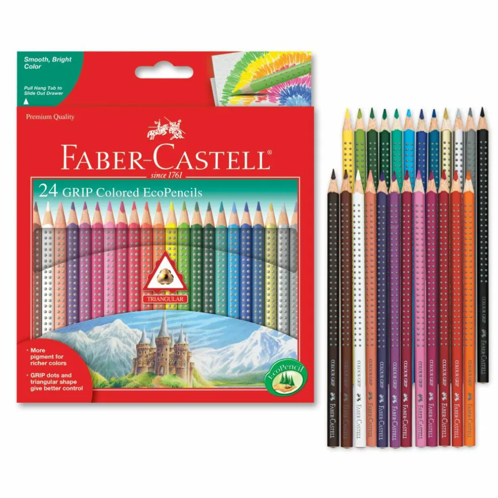 Faber-Castell 24 Color GRIP EcoPencils Set