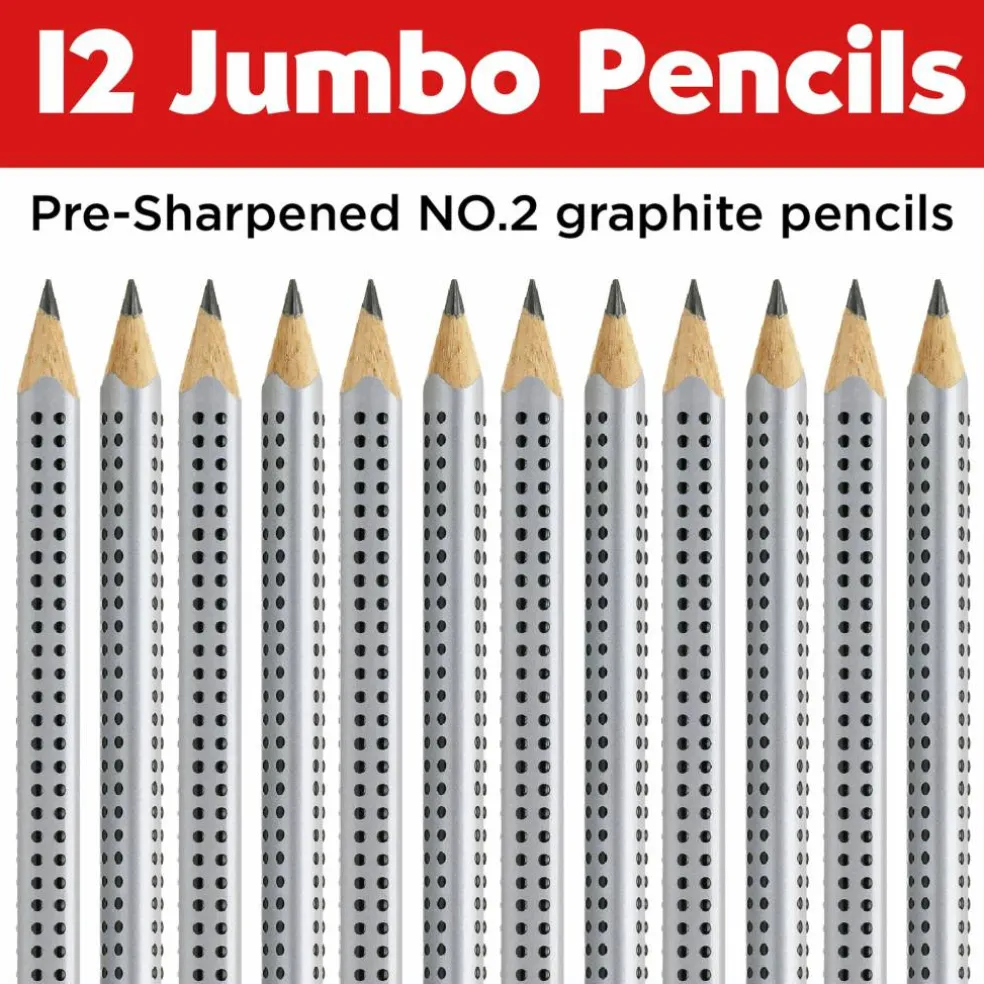 Faber-Castell® Jumbo Grip Graphite No.2 B EcoPencils, 12ct.