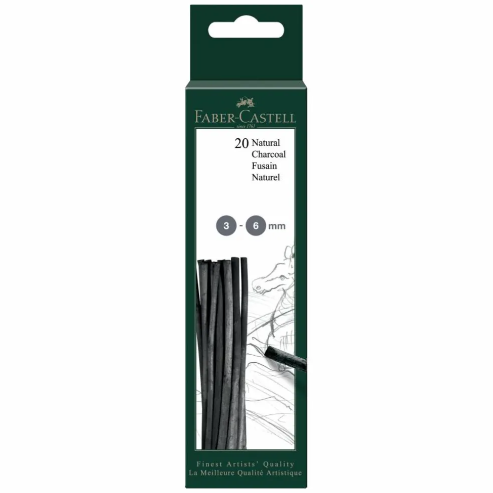 Faber-Castell® Natural Charcoal Sticks, 20ct.