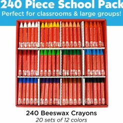Faber-Castell® 240-Piece Jumbo Beeswax Crayons School Pack