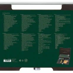 Faber-Castell 85 Piece Pitt Monochrome Drawing Set with Wood Case