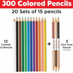 Faber-CastellĀ® 300-Piece World Colors Pencil School Pack