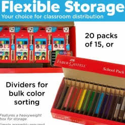 Faber-Castell® 300-Piece World Colors Pencil School Pack