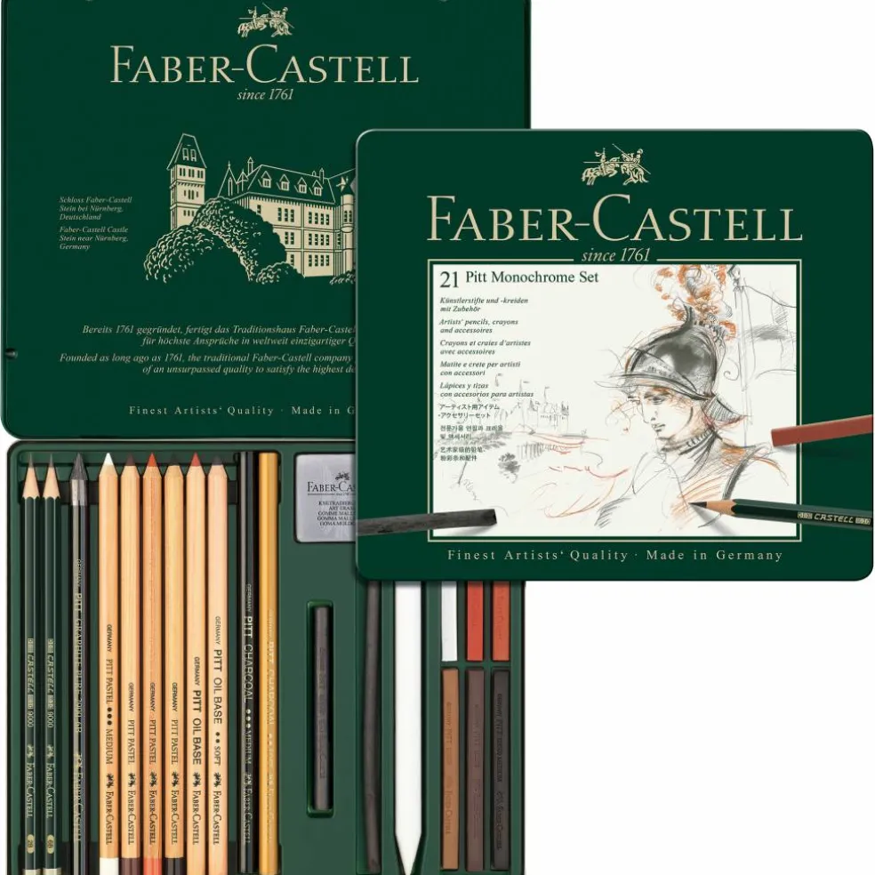 Faber-Castell Pitt 21 Color Monochrome Pencil Set