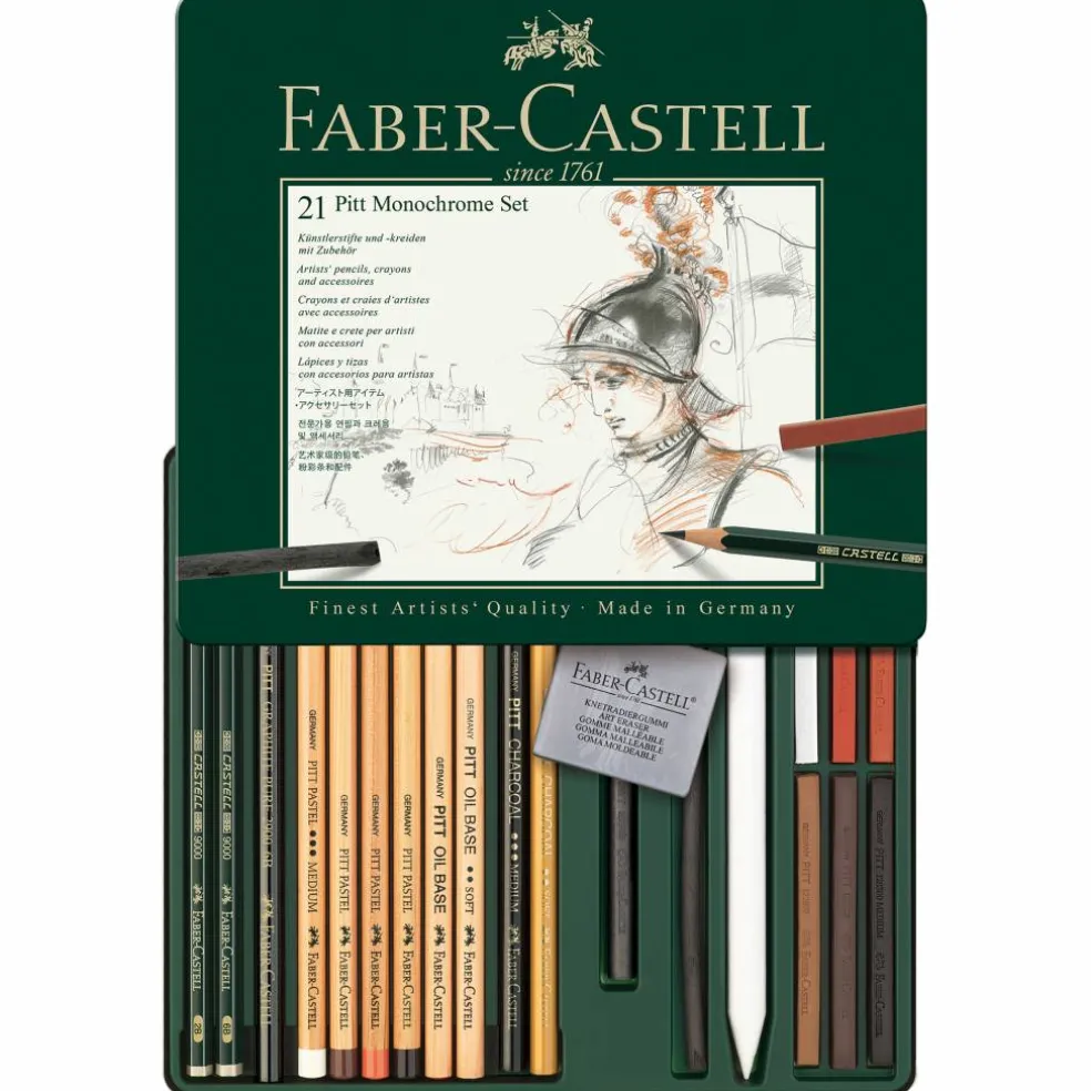 Faber-Castell Pitt 21 Color Monochrome Pencil Set