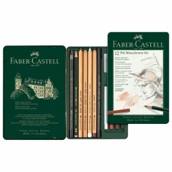 Faber-Castell Pitt 12 Color Monochrome Pencil Set