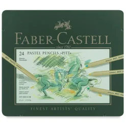 Faber-Castell Pitt Pastel Pencil Set - Set of 24, Tin Box, Assorted Colors