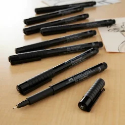 Faber-Castell® PITT® 8 Piece Black Artist Pen Set