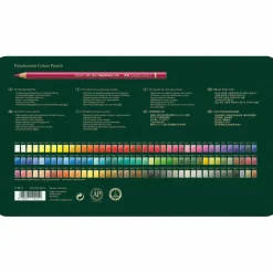 Faber-Castell Polychromos 120 Color Colored Pencil Set in Metal Tin