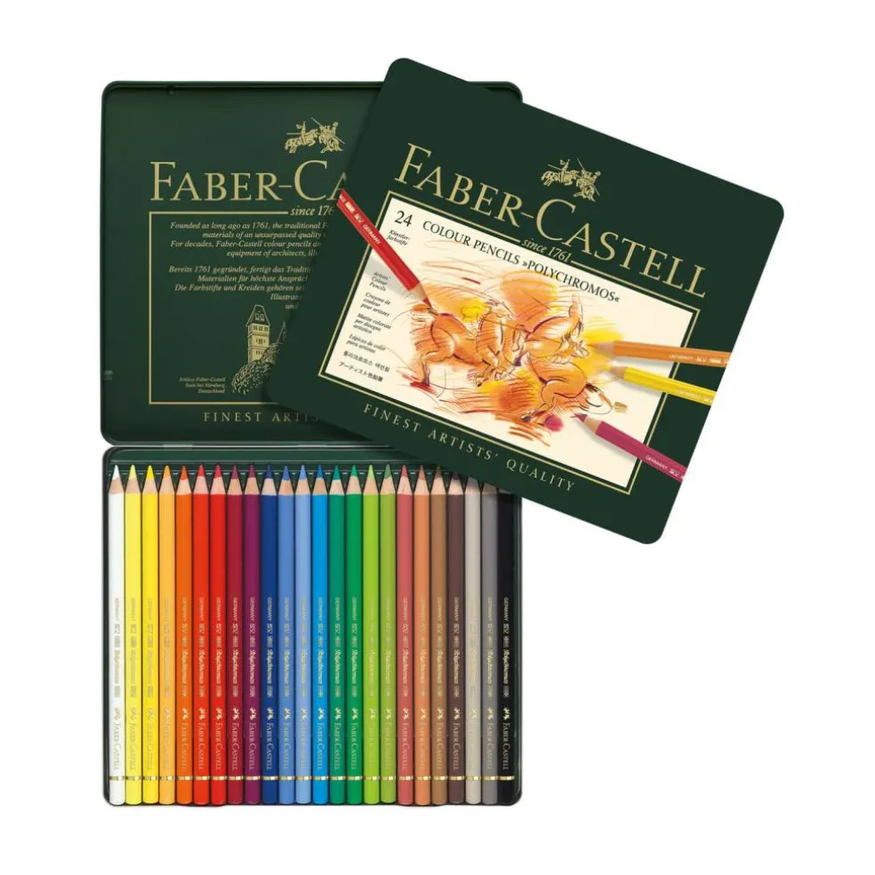 Faber-Castell® Polychromos® 24 Colored Pencil Tin Set