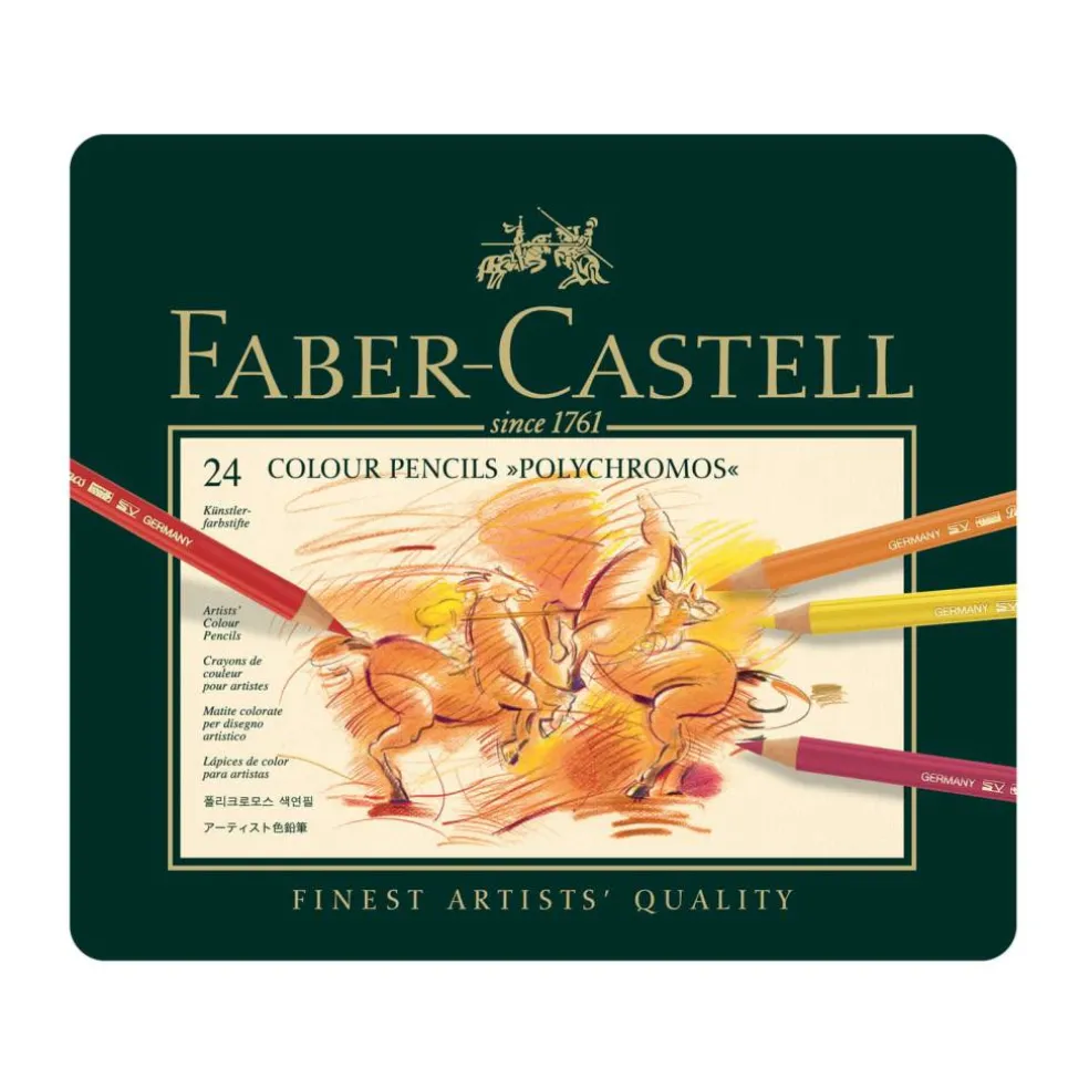 Faber-Castell® Polychromos® 24 Colored Pencil Tin Set