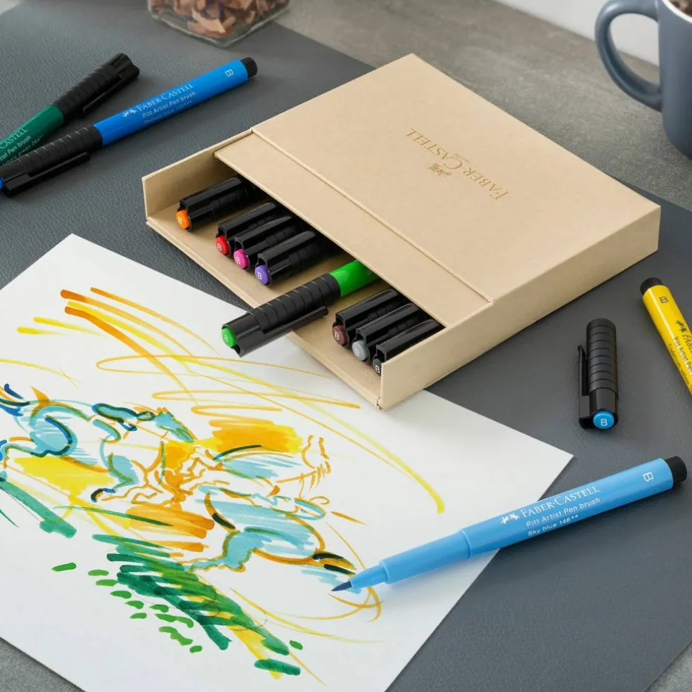 Faber-Castel Pitt Artist 12 Color Brush Pen Studio Set