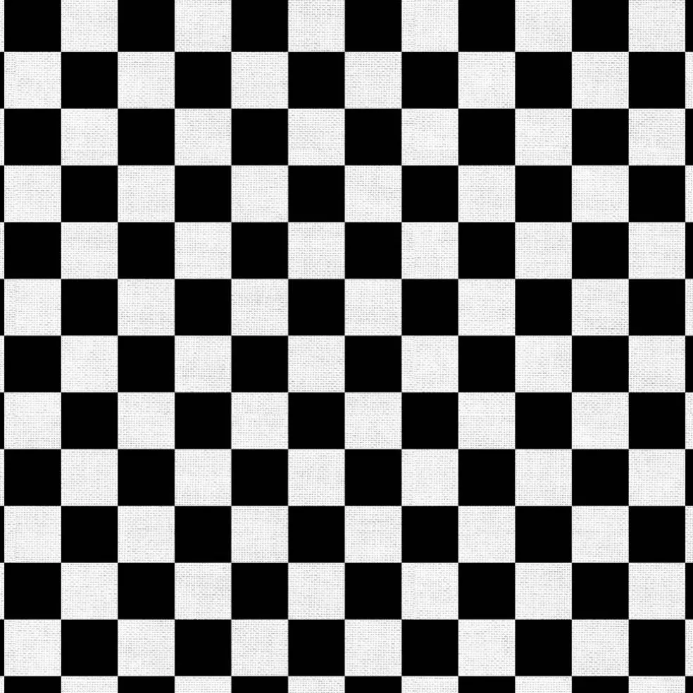 Fabric Editions Black Tile Check Cotton Fabric