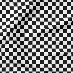Fabric Editions Black Tile Check Cotton Fabric