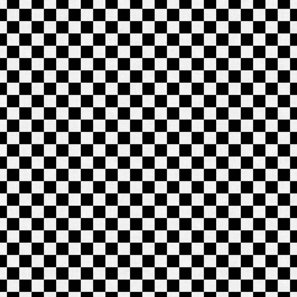 Fabric Editions Black Tile Check Cotton Fabric