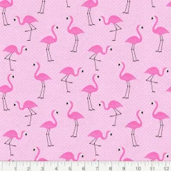 Fabric Editions Pink Flamingo Cotton Fabric