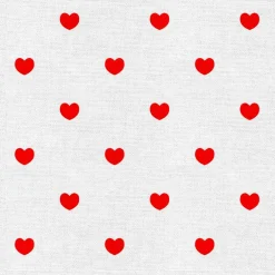 Fabric Editions White Hearts Cotton Fabric