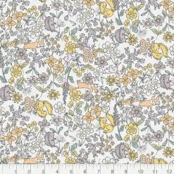 Fabric Editions White Peekaboo Cuties Cotton Fabric