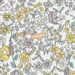 Fabric Editions White Peekaboo Cuties Cotton Fabric