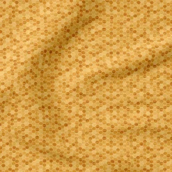 Fabric Editions Yellow Honeycomb Cotton Fabric