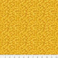 Fabric Editions Yellow Honeycomb Cotton Fabric