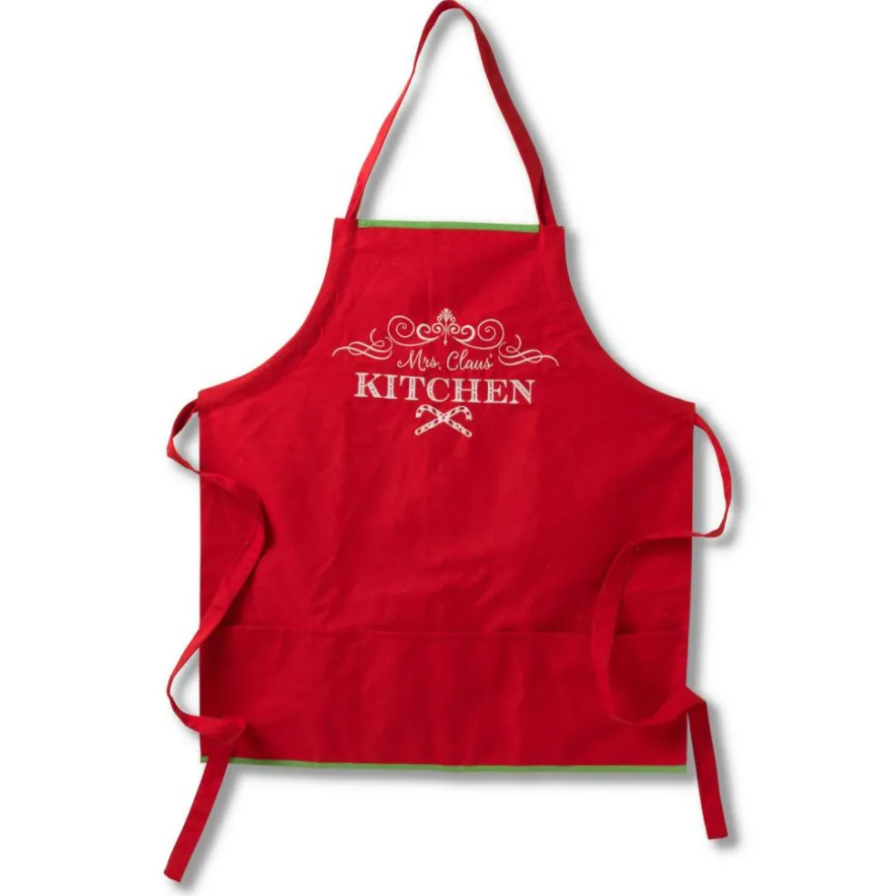 Fabric Holiday Design Apron - Mrs Claus' Kitchen