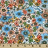 Fabric Merchants Retro Floral Double Brushed Stretch Fabric