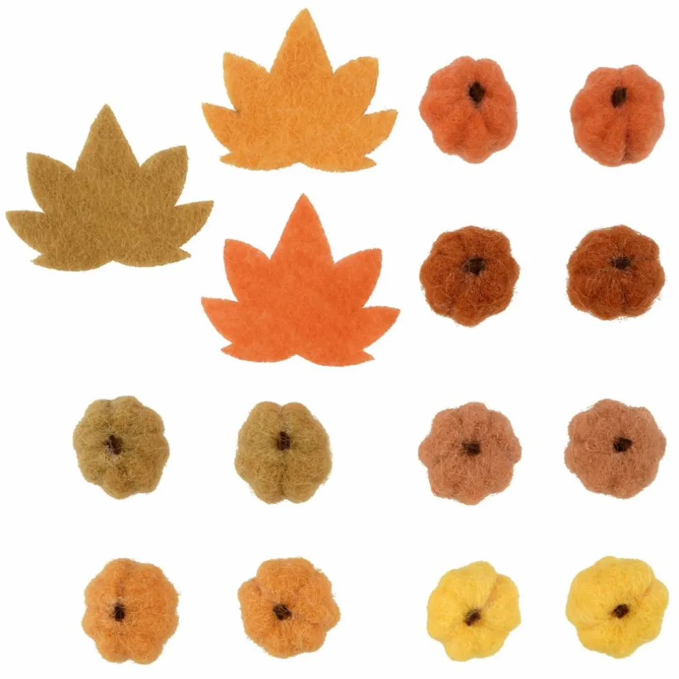 Fabric Pumpkins & Leaves Decorative Components, 15ct. by Ashland®
