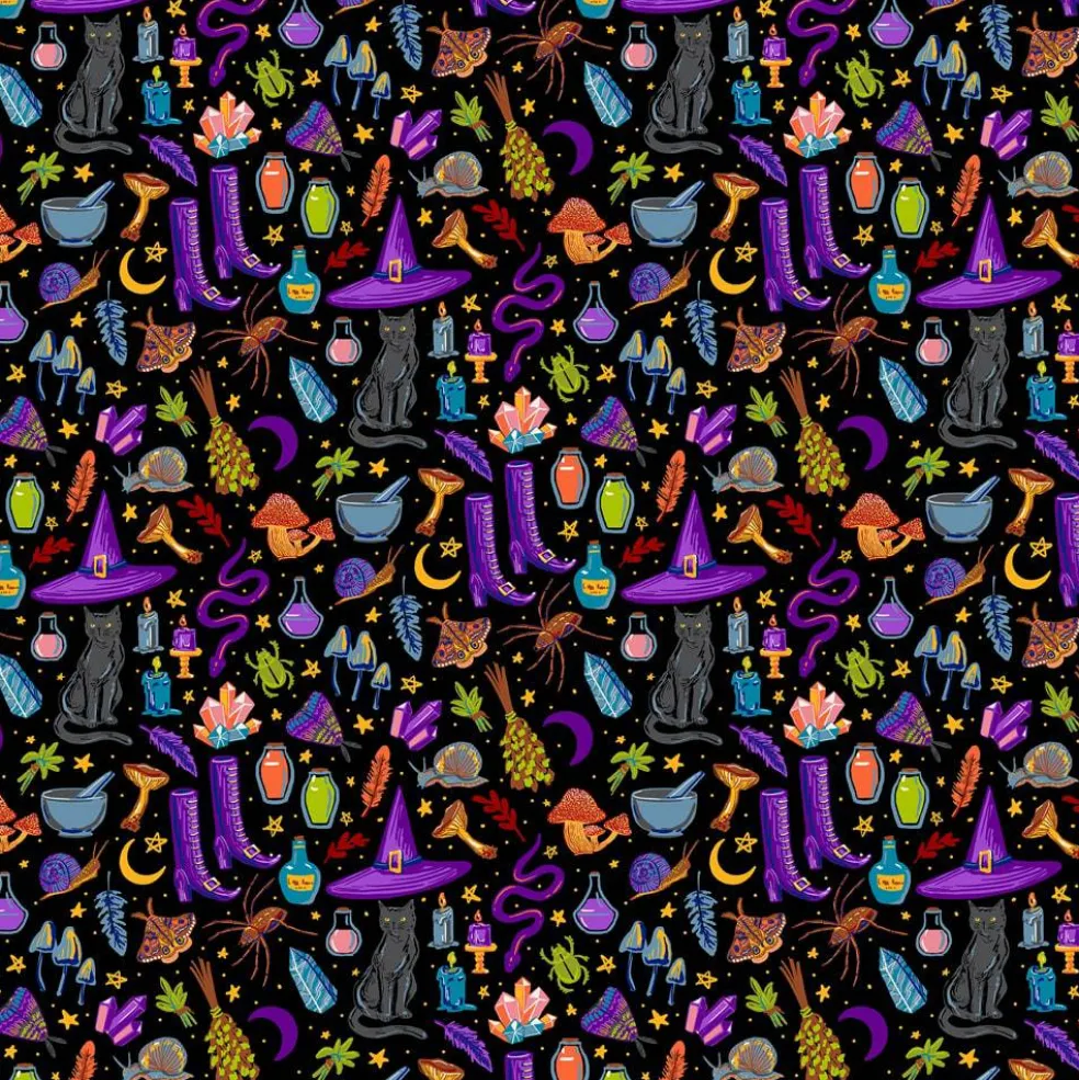 Fabric Traditions Halloween Toss Cotton Quilting Fabric