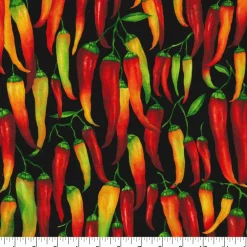 Fabric Traditions Hot Peppers Cotton Fabric