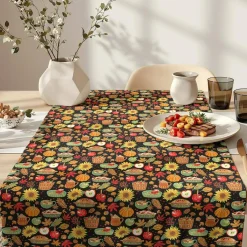 Fabric Traditions Pumpkin Spice Black Cotton Quilting Fabric