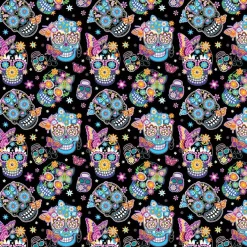 Fabric Traditions Sugar Skull Cotton Quilting Fabric