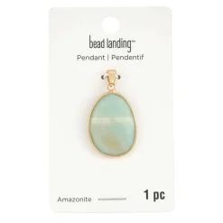 Faceted Amazonite Teardrop Pendant by Bead Landing™