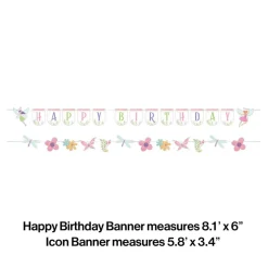 Fairy Happy Birthday Banners - Magical Forest Party Decorations