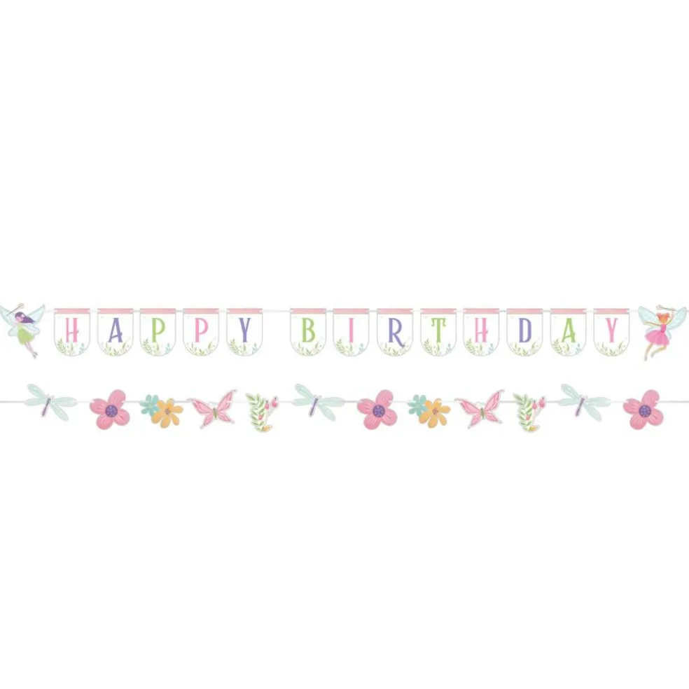 Fairy Happy Birthday Banners - Magical Forest Party Decorations