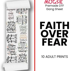 Faith Over Fear Direct-to-Film DTF Transfer Gang Sheets - 22x60