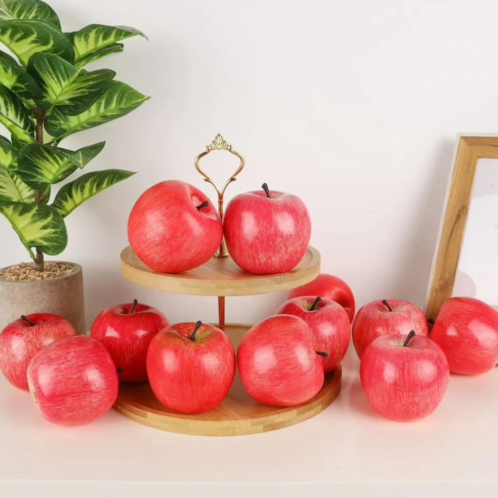 Fake Fruit Artificial Apples, Set of 12