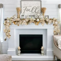 Fall Decorations for Home - 6Ft Autumn Maples Leaf Pumpkin Berry Garland