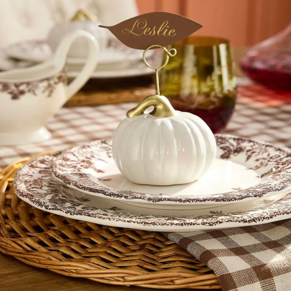 11" Fall Floral Ceramic Serving Plate by Ashland®