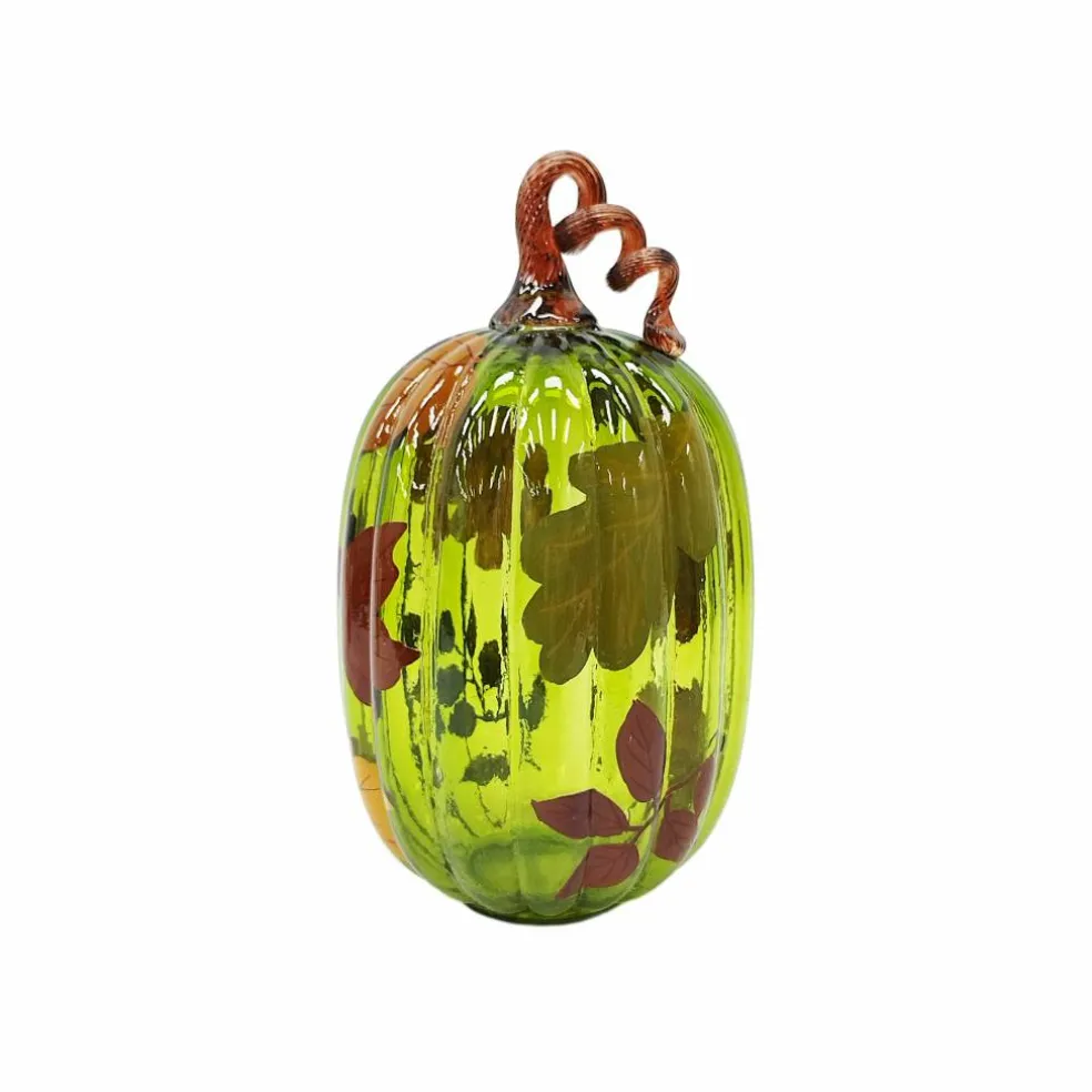 11.5" Fall Foliage Glass Pumpkin Tabletop Décor by Ashland®