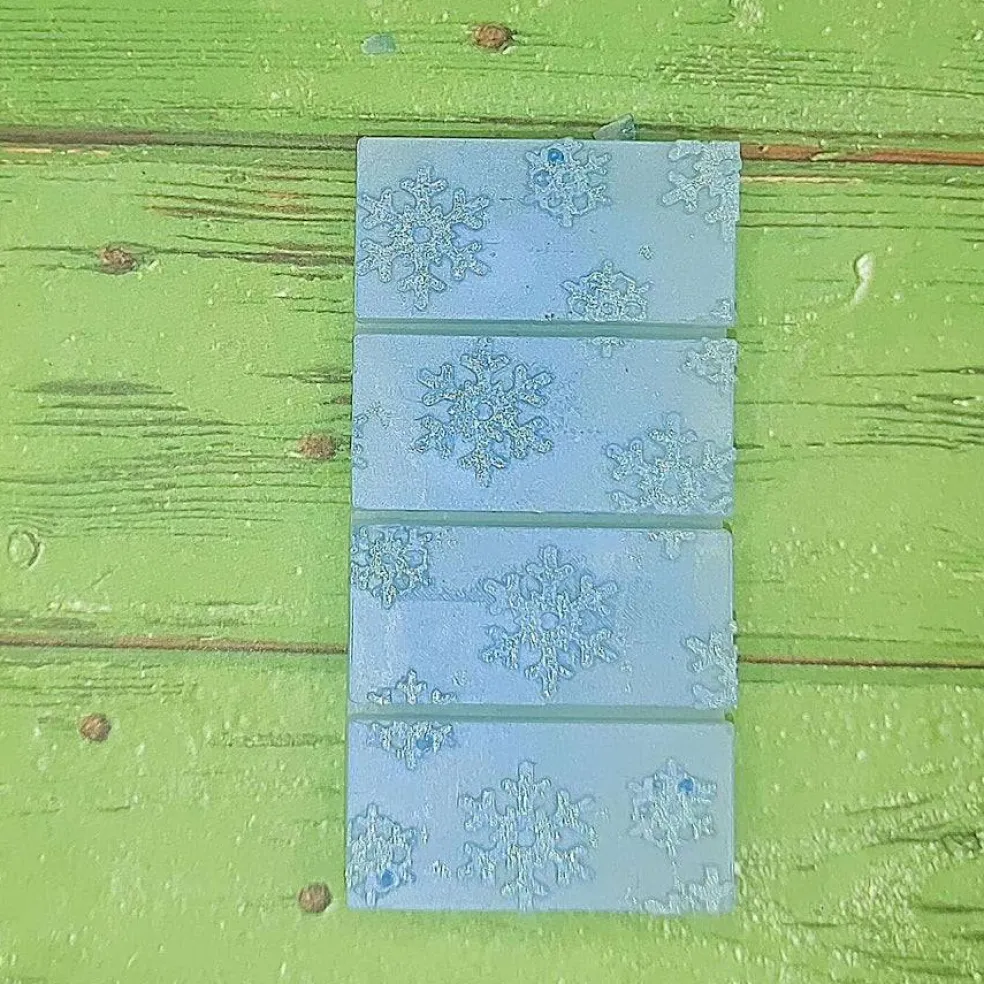 Falling Snow Wax Melt Snap Bar Silicone Mold
