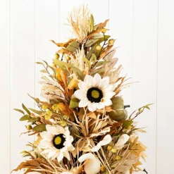 Fall Neutral Sunflower Pumpkin and Leaf Garlands/Porch Trees/Teardrops Set