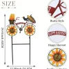 Fall Outdoor Decor Stakes Metal Sunflower Sign 24"
