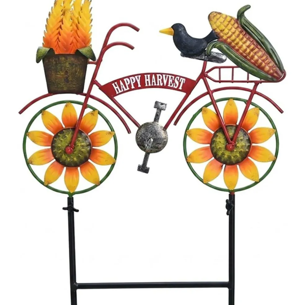 Fall Outdoor Decor Stakes Metal Sunflower Sign 24"